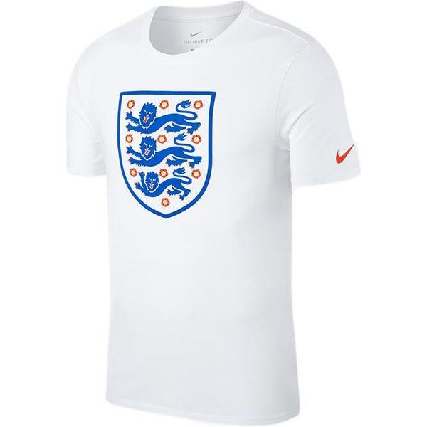 Camiseta De Manga Corta Con Cuello Redondo Y Logo Del Equipo De Inglaterra Nike Para Hombre Tops Blanco 908372-100 XL White-image