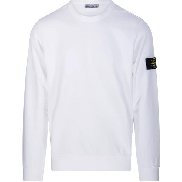 Stone Island Ropa De Felpa TeñIda En Prenda Cuello Redondo Blanco Hombre Streetwear 811562420-V0001 XL White-image