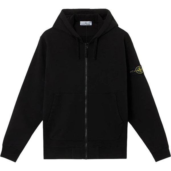 Bluza Z Kapturem I Zamkiem Stone Island Logo MęSkie Bluzy K2S156100061S0051-V0065 M Black-image