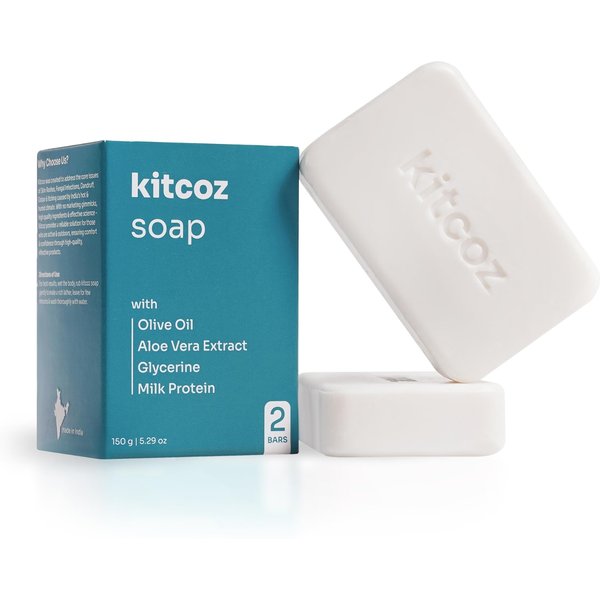 JabóN Kitcoz AntifúNgico Y Antibacteriano Para Infecciones FúNgicas Intensas De La Piel (Paquete De 2) | JabóN Anti-PicazóN - Bueno Para Todos Los Tipos De Piel (75G-image