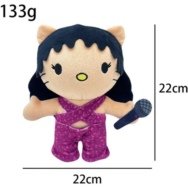 22CM LIL Peep Pluszowa Lalka Hello Selena Pluszowe Zabawki Urocza KreskóWka Anime Pluszowa Lalka MięKkie Wypchane Lalki Dekoracja Pokoju Zabawka Dla Dzieci Prezenty-image