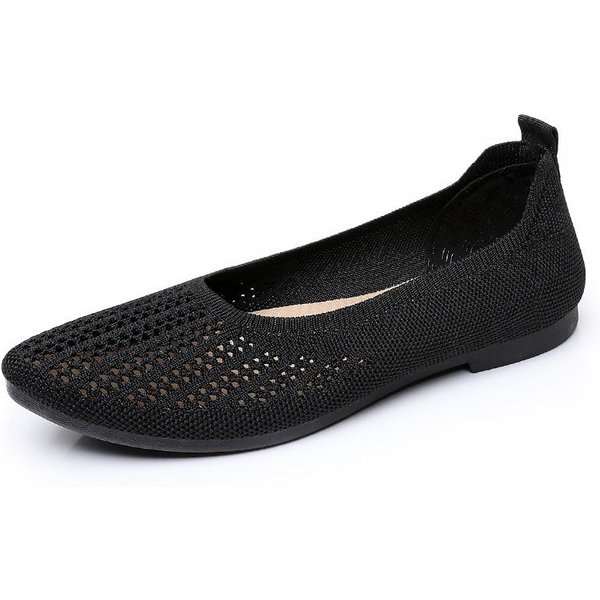 Nowe Letnie Buty Damskie MięKka Podeszwa MięKkie OddychająCe Modne Casualowe Buty PłYtkie Usta LatająCa Siateczka PłAskie Buty Beanie 38-image