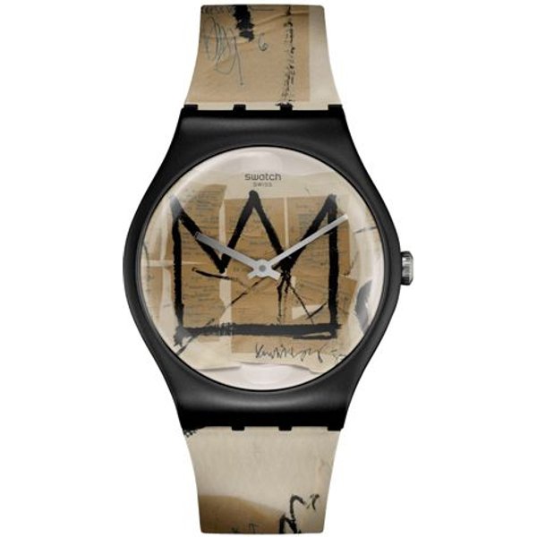 Reloj Swatch Con Movimiento De Cuarzo Resistente Al Agua 30 Metros 41 Mm Esfera Color Café Caja De PláStico Correa De Silicona Relojes Unisex SUOZ355 Coffee Gray-image