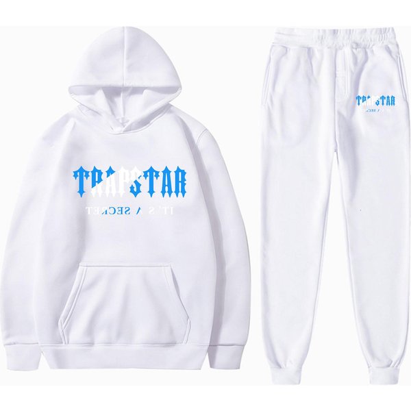 Conjunto De Sudadera Con Capucha Bordada Y Pantalones De Manga Larga De Felpa Para NiñOs 130 Blanco-image