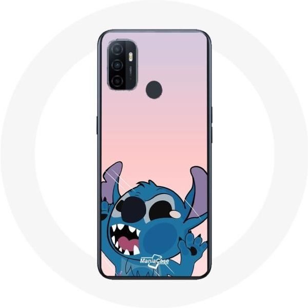 Funda - Maniacase - Oppo A53 - Flexible - Rosa - Stitch Con La Nariz En El Aire Color Rosa-image