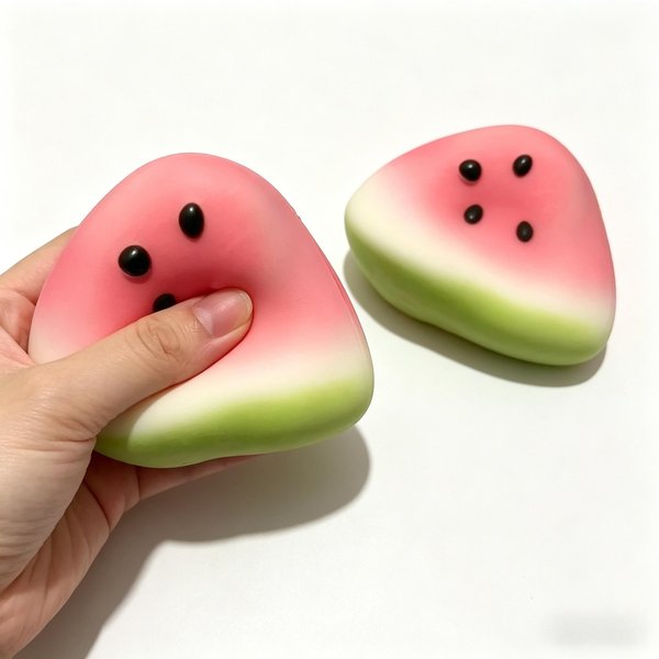 Dzieci DziecięCa RóżOwa Zielona Arbuzowa ŚCiskana MięKka Zabawka Fidget MięKka Zabawna Tekstura OdprężAjąCa Stres Sensoryczna Zabawka Na Upominki Urodzinowe-image