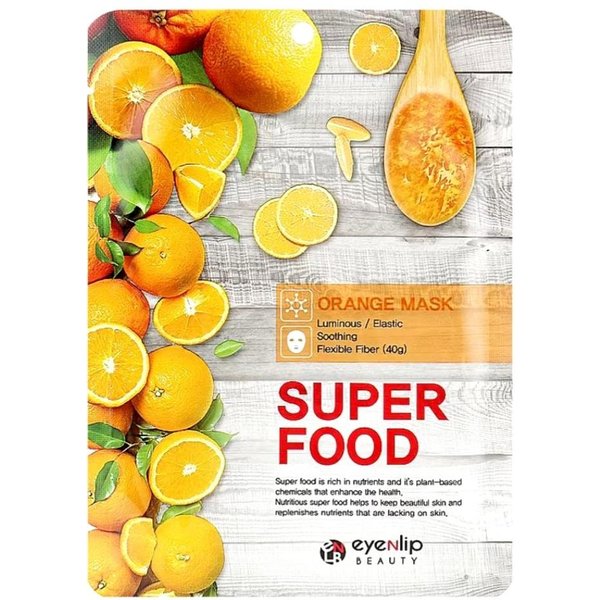 1 + 1 Gratis Super Food PomarańCzowa Maska Na Oczy I Usta Z Ekstraktem PomarańCzowym, 23 Ml-image
