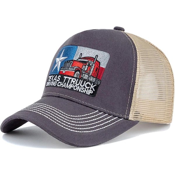 Unisex Czapka Baseballowa Texas Haftowana Czapka Truckerka Siatkowa Czapka Dla MężCzyzn Kobiet OddychająCa Streetwear Letnia Outdoorowa Czapka Truckerka 56Cm-60Cm-image