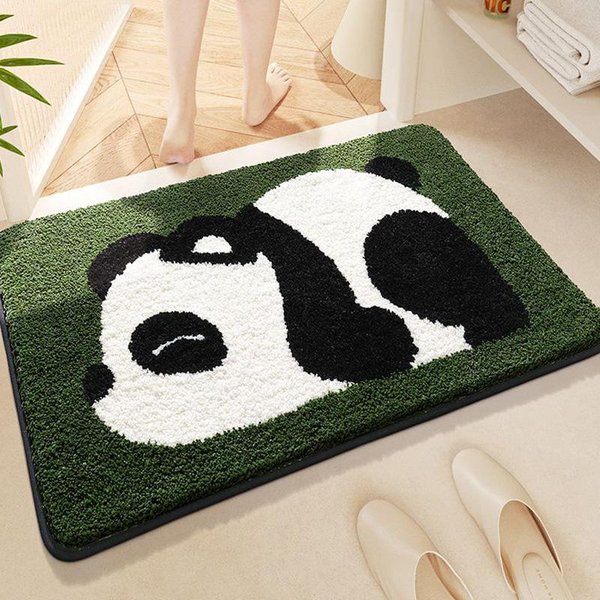 Dywanik PodłOgowy Do Toalety Z Imitacji Kaszmiru, KreskóWkowy Czerwona Panda, ChłOnny Dywanik Pod Stopy Do Domu, łAzienki, Mata AntypośLizgowa 40 * 60Cm-image