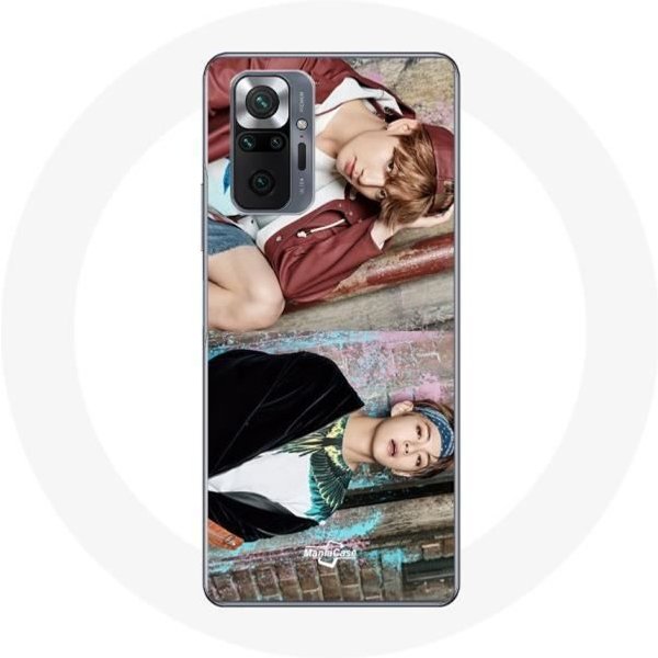 Funda - BTS - Xiaomi Redmi Note 10 Pro - Silicona Negra - Flexible - DiseñO Taekook Negro-image