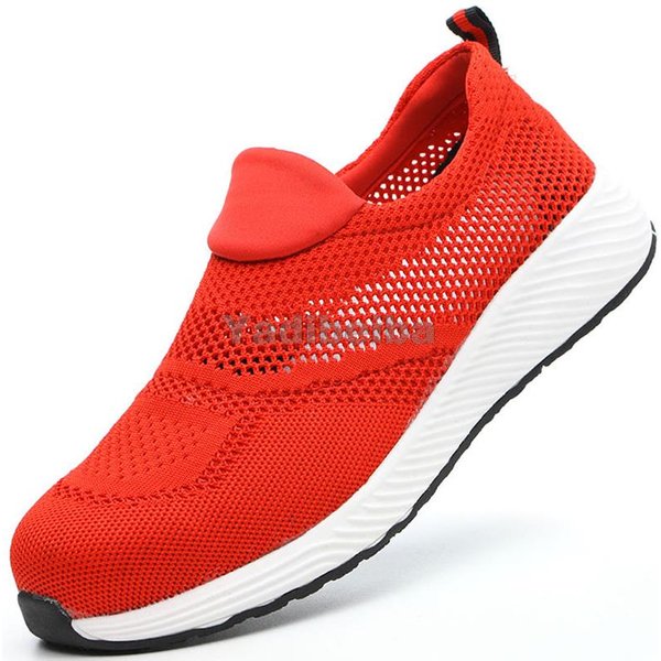 Zapatos De Seguridad Con Puntera De Acero Para Hombre Mujer Zapatillas De Trabajo Ligeras Zapatos De Trabajo Industriales CalcetíN AntiperforacióN Botas De Trabajo De Seguridad Para Pareja 40 Red-image