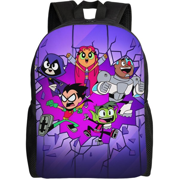 Mochila Teen Titans Go Mochilas De Camping Bolsas Escolares Bonitas Para Estudiantes Mochila Con ImpresióN Personalizada (As The Picture,As Picture)-image