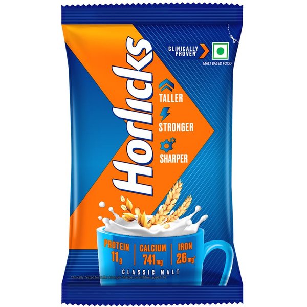 Bebida Nutritiva Horlicks Classic Malt 500 G Bolsa Con 27 Nutrientes Vitales Para El Crecimiento De Los NiñOs-image