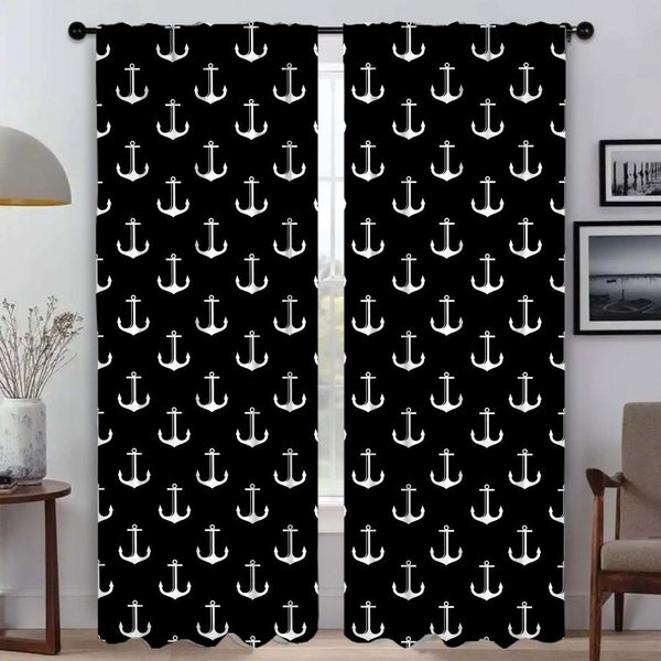 ZasłOny Kotwice Do Salonu ZasłOna Do Pokoju 2 Panele Rolety ZasłOny Do WnęTrz Domu Rolety Partycja Kuchnia ZaciemniająCe Eleganckie W50Xh70Cmx2Pcs-Cl White-image