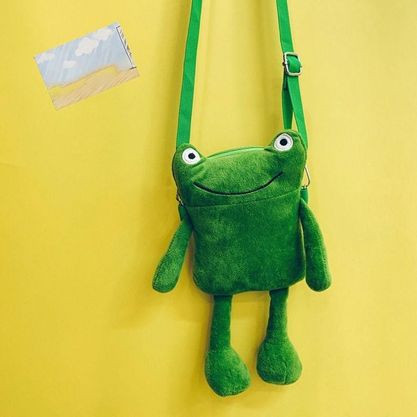 Bolso Bandolera De Peluche De Rana Lindo Bolso De Hombro Para Mujer Carteras Bolso Mensajero Bolso Divertido De Peluche De Dibujos Animados Bolso Para TeléFono Yellow-image