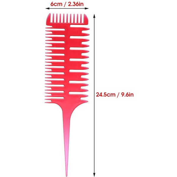 Peine Para TeñIr El Cabello Peine Para Seccionar De 3 VíAs Peine Para Mechas Profesional Peine Para Tejido Weave Estilismo Para TeñIr El Cabello-image