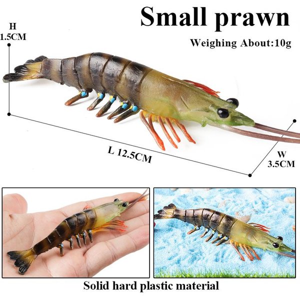 Oenux Animales Marinos SimulacióN CamaróN Tigre Cangrejo De RíO CamaróN Vida Marina Modelo Figuras De AccióN ColeccióN Juguetes Para NiñOs Regalo-image