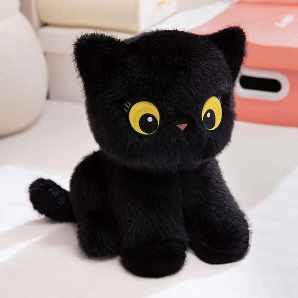 Lindo Gato Negro Juguete De Peluche Relleno MuñEca De Trapo Gato Gris MuñEca Suave 32/50/60Cm TamañO Grande Peluche Juguete Para NiñOs Regalo De CumpleañOs 50Cm-image