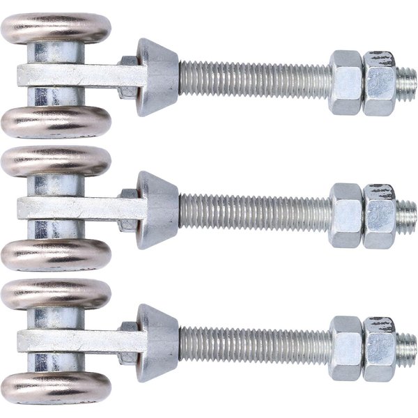 3 Piezas Rueda De SuspensióN Para Puerta Polea Rodillo Para Puerta Corredera De Vidrio Accesorio DiáMetro 35 Mm-image