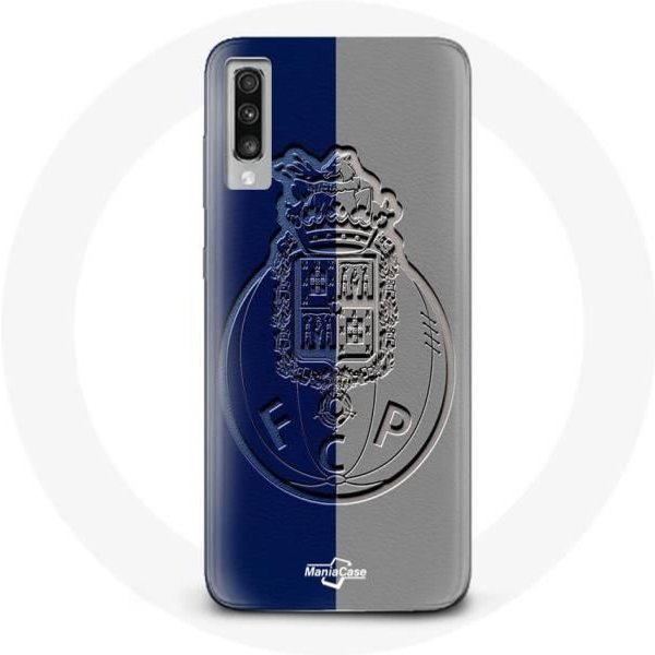 Funda - Maniacase - Samsung Galaxy A70 - Flexible - Azul Y Gris - ProteccióN Y DecoracióN Gris-image