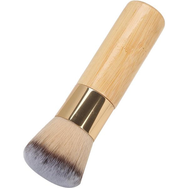 Brocha De Maquillaje De Bambú Brocha Para Polvos Sueltos Brocha Para Base De Maquillaje Brocha Para Colorete Herramienta Para Aplicar CosméTicos-image