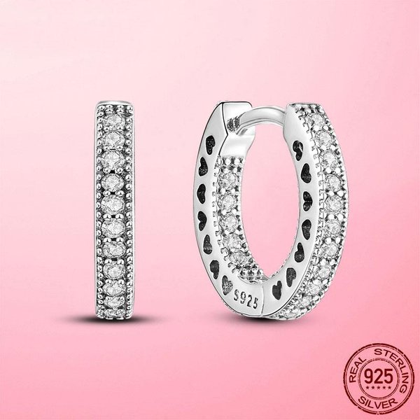Conjunto De Joyas Para Mujer, Collar Y Pendientes De Circonita CúBica Deslumbrante Con CíRculo Redondo Para Mujer, Conjunto De Joyas De Plata 925, JoyeríA De Regalo Plata-image