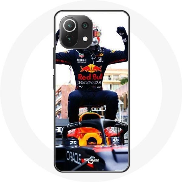 Funda Para Xiaomi Mi 11 Lite FóRmula 1 Max Verstappen Piloto De Automovilismo F1 Negro Rojo Y Amarillo-image