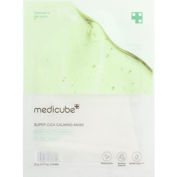 Mascarilla De Belleza Calmante Super Cica Medicube, 1 Hoja, 22G (0.77 Onzas) Beige-image