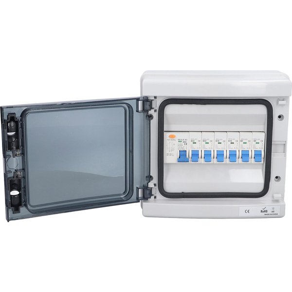Caja De DistribucióN 6 VíAs Impermeable 6 MCB RCD Caja De Empalmes 230V Para Interior Exterior-image