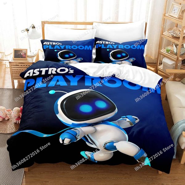 Astro BOT Juego De Cama Individual Twin Full Queen King Size Juego De Cama Adulto NiñO Dormitorio Juegos De Funda NóRdica Con Estampado 3D SáBana De Anime S EU King(240X220Cm)-image