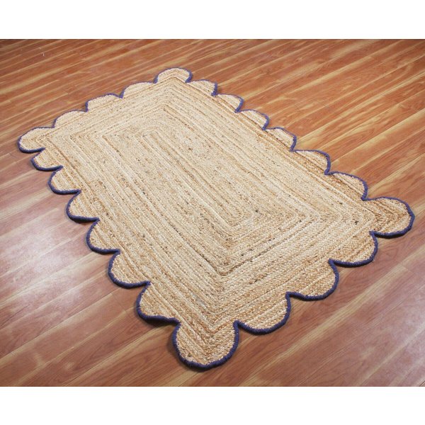 Jutowy Dywan Owalny Dywan ProstokąTny 100% WłóKno Naturalne Dywan Obszarowy Do Salonu RęCznie Robiony Dywan Obszarowy 60 Cm X 210 Cm(2X7Feet)-image