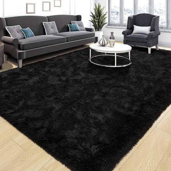 Luksusowy Puszysty Dywanik MięKki Pluszowy Dywan Jedwabna WełNa Dywanik PrzyłóżKowy Do Sypialni Pokoju DziecięCego Salonu Mata Dekoracja Domu 100X150CM(3.3X4.9FT-image