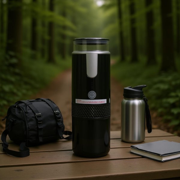 Cafetera PortáTil Recargable Por USB MáQuina De Café InaláMbrica Para Café Molido CáPsulas-image