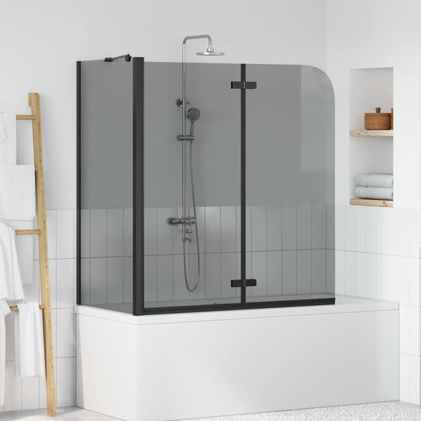 Mampara De Ducha Para BañEra Negra 120 X 68 X 130 Cm-image