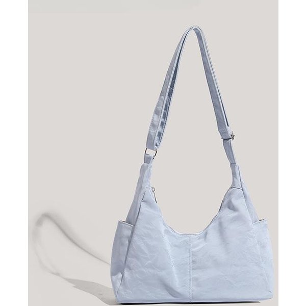 VersióN Coreana De Bolso Tote Simple Para Mujer Bolso Bandolera Con Textura De Moda Bolso De Hombro Casual VersáTil Para Mujer Gray-image