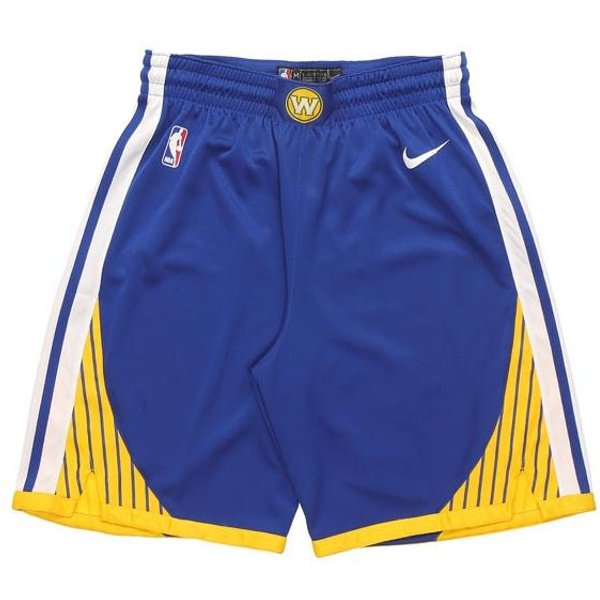 Pantalones Cortos De Baloncesto Retro Nike Icon Edition Swingman Golden State Warriors Hombre Parte Inferior Azul 866809-495 XXL Blue-image