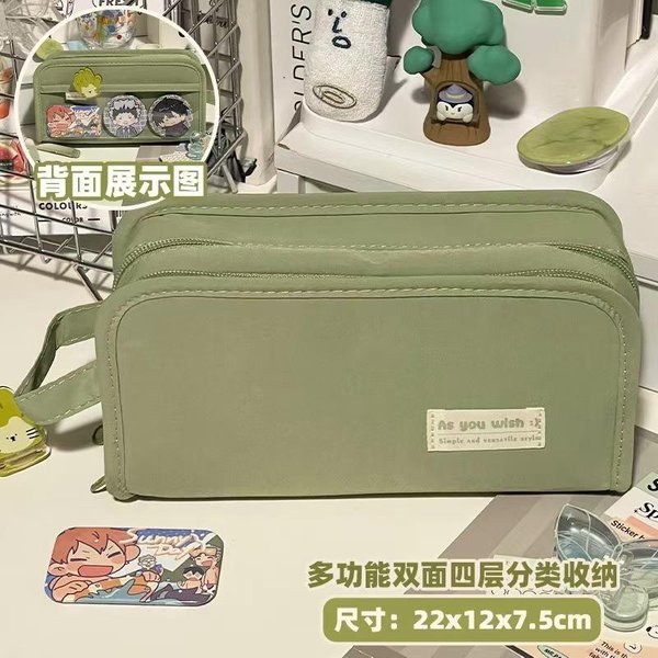 Zestaw Kawaii PióRnik DIY ŚLiczne KoreańSkie ArtykułY Papiernicze Etui Na DłUgopisy Szkolny Organizer Na Biurko DużA Pojemność Wodoodporny-image