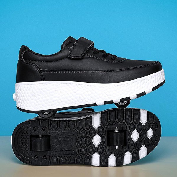 Zapatos Nuevos Runaway LED Carga Zapatos De Polea Hombres Y Mujeres NiñOs Adultos Zapatos De Ruedas Patines De Ruedas 43 White-image