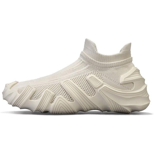 Verano Nuevos Zapatos Deportivos Casuales Transpirables Zapatos Para Correr De Suela Gruesa Para Hombre Nuevos Zapatos CalcetíN Tejidos Voladores Zapatos De Hombre 44 White-image
