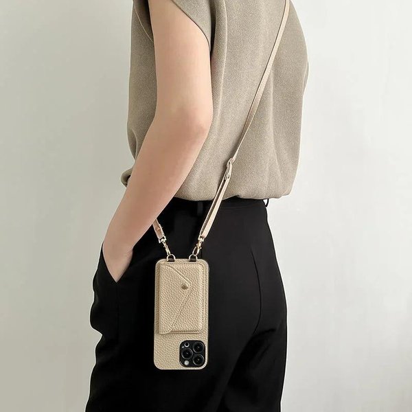 SkóRzane Etui Na Telefon Z Paskiem Crossbody, Smyczą I Portfelem Z PrzegróDką Na Karty Dla Iphone 12 Mini 16E 16 15 14 13 11 Pro Max XS 8 Plus For Iphone 15 Plus-image