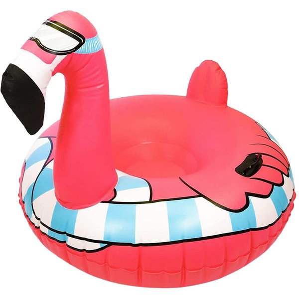 Trineo Inflable Para Nieve Con Tubo De Nieve Grueso Con Asas, Juguetes De Invierno Para NiñOs Y Adultos Flamingo-image