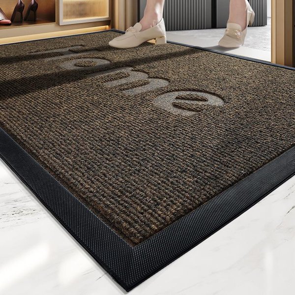 Nowoczesna Prosta Gumowa Mata PodłOgowa Poliester Komercyjny Hotel Supermarket Dywan Przeciwkurzowy Drzwi WejśCiowe Mata Drzwiowa 45*75Cm-image