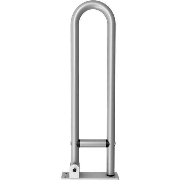 PoręCz Ze Stopu Aluminium Do Toalety AntypośLizgowa / AntypośLizgowa PoręCz łAzienkowa Podnoszona PoręCz ZabezpieczająCa Srebro-image