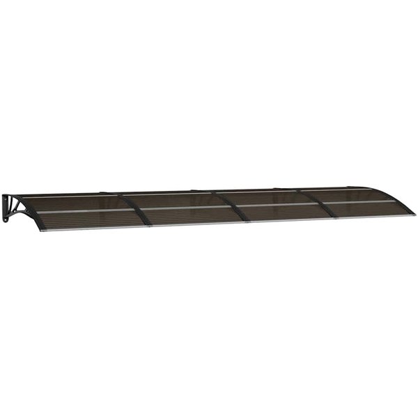 Toldo Para Puerta Negro 350 X 100 Cm Policarbonato-image