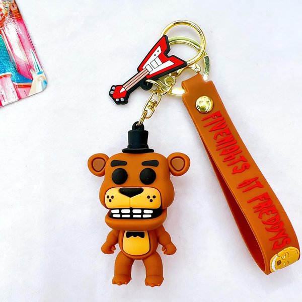 Kluczyki Do Gry Fnaf Samochodowe Figurki Akcji Anime Breloki Lalka Five Night At Fredys ŁAńCuszki Do Kluczy Breloki Wisiorki Uroki Akcesoria Red-image