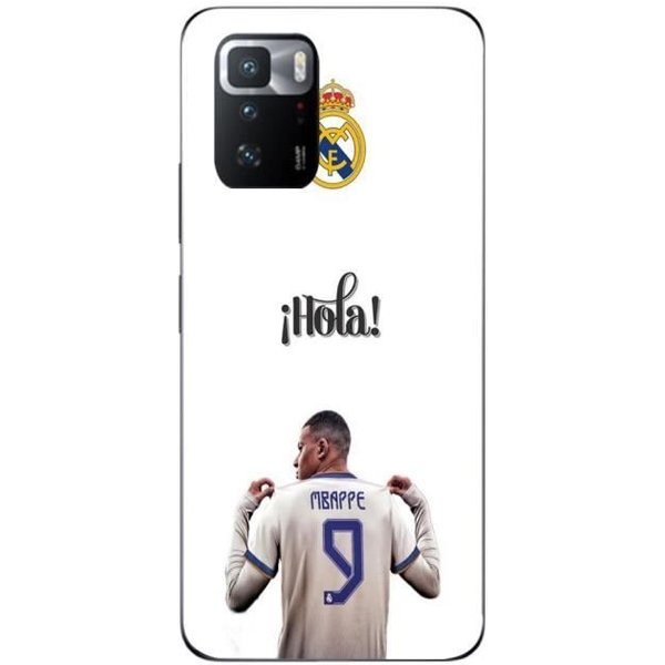Maniacase Funda Xiaomi Redmi Note 10 Pro 5G Kylian Mbappe Real Madrid 9 Hola Negro-image