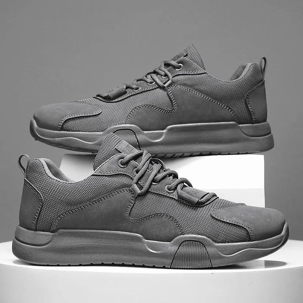 Zapatillas Casuales Para Hombre Moda Malla Transpirable Zapatos Vulcanizados Zapatos De Tenis Con Cordones Para Hombre Nuevos Zapatos De Plataforma Resistentes Al Desgaste 39-image