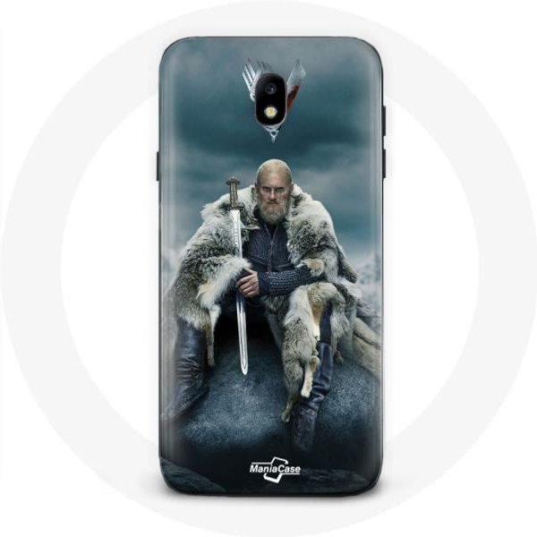 Funda Para Samsung Galaxy S4 Vikings Serie Temporada 6 Ragnar Lothbrok Logo V Espada Gris Fondo Niebla-image