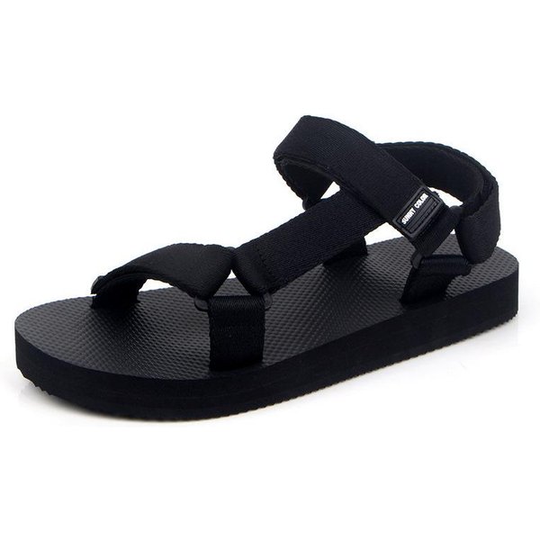 Sandalias Para Hombre Zapatos Sencillos Casuales De Verano Zapatillas CóModas Sandalias De Playa Para Exteriores Vacaciones 2024 Nuevas Sandalias Casuales Para Hombre Zapatos 45- 46 Negro-image
