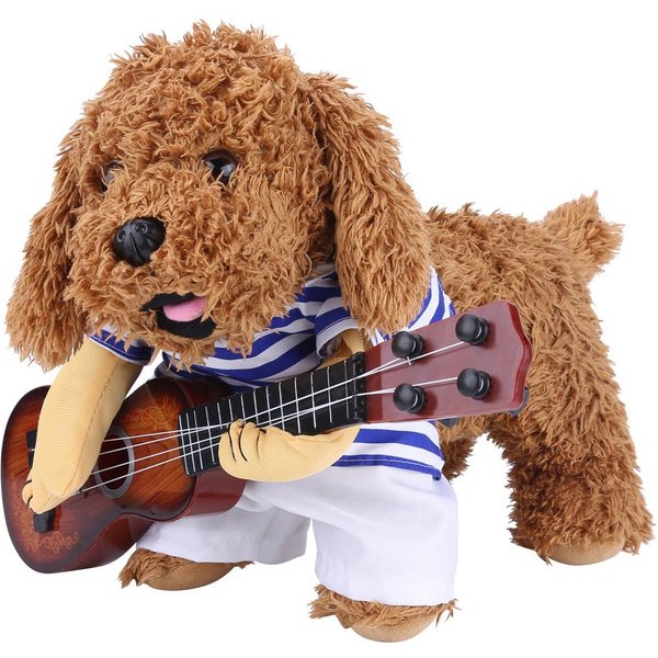 Divertida Ropa Para Mascotas Perro Gato Vestido De Guitarrista Cachorro Halloween Fiesta De Navidad Disfraz M M-image